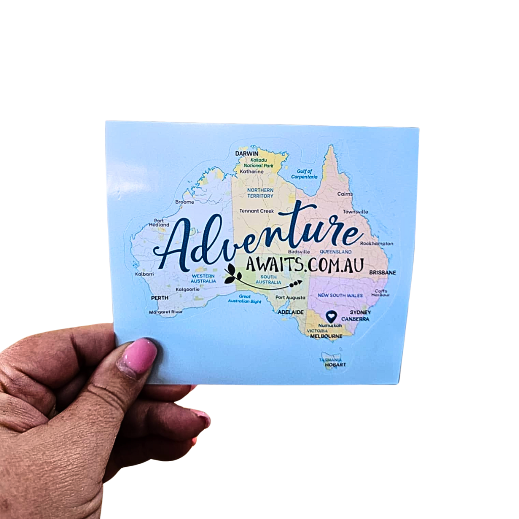 Adventure Awaits Numurkah Store Mini Map Sticker | Be a Supporter