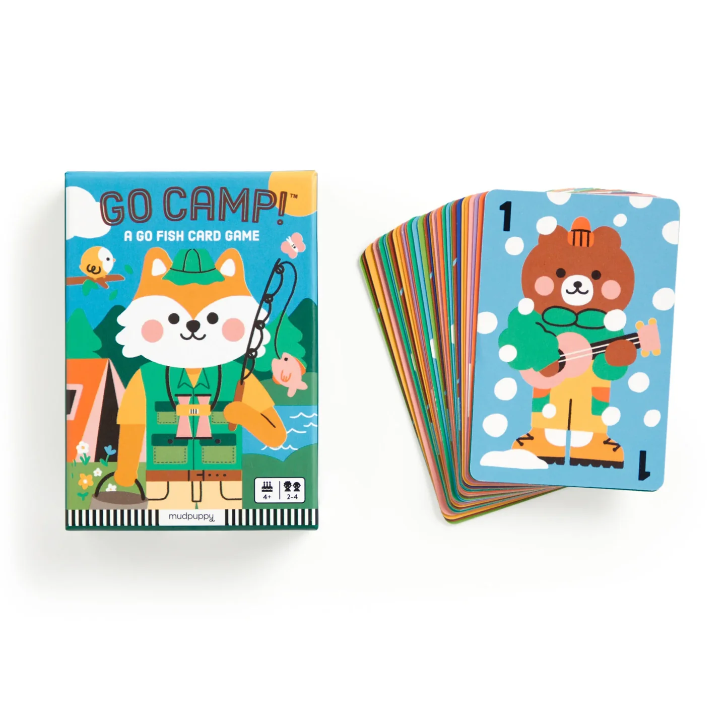 Mudpuppy Go Camp A Go Fish Card Game cards and box