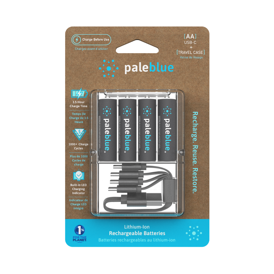 Paleblue USB Rechargeable Batteries | AA x 4 Pack