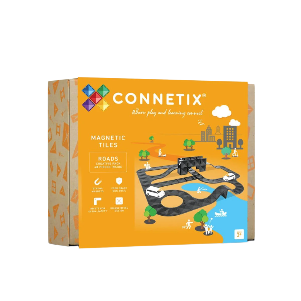 Connetix Roads | 48 pieces Creative Pack