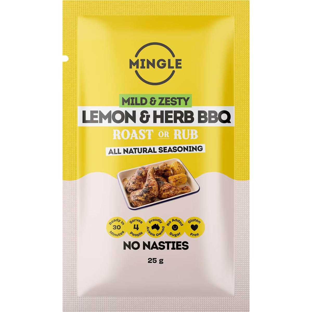 Mingle Seasoning | Lemon And Herb BBQ Roast Or Rub 25g