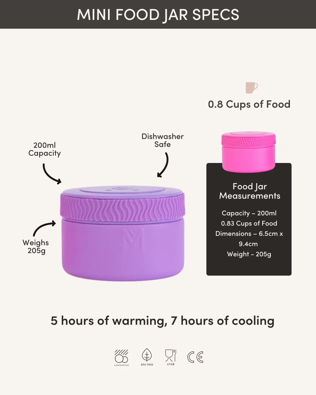 MontiiCo | Insulated Food Jar | Mini 200ml