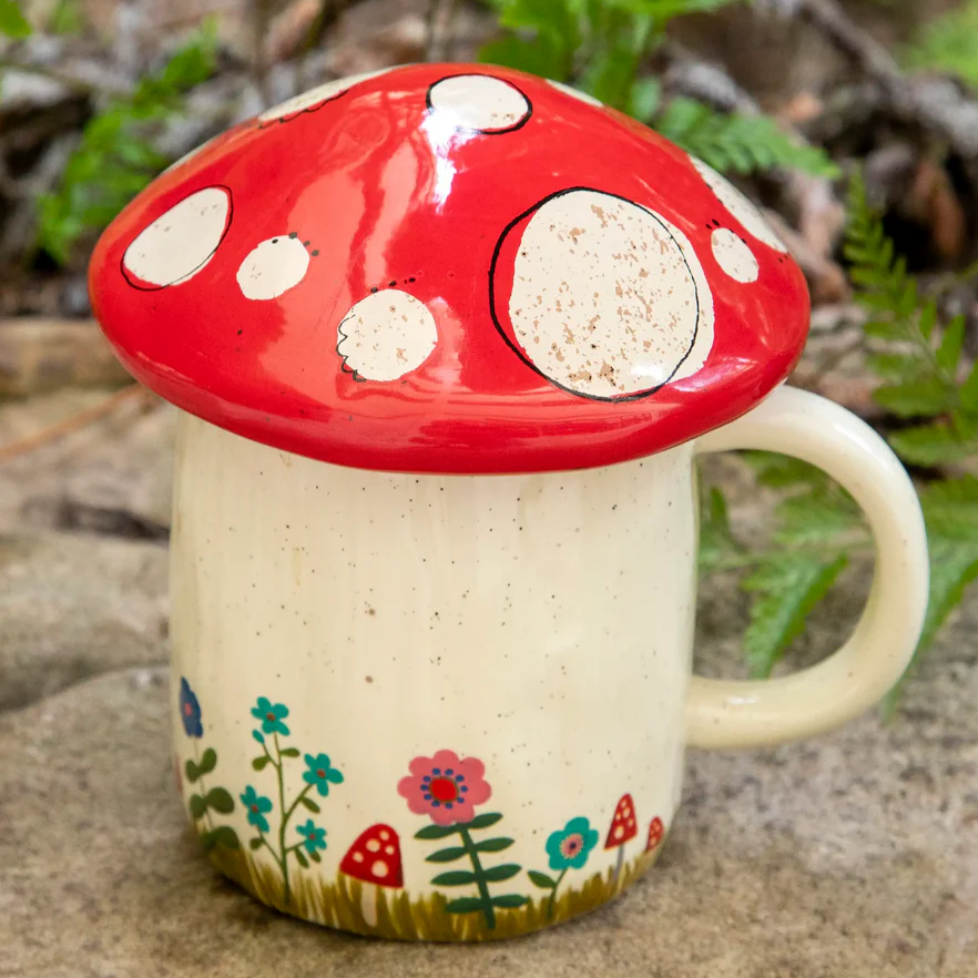 Mushroom Mug With Lid by Natural Life 072