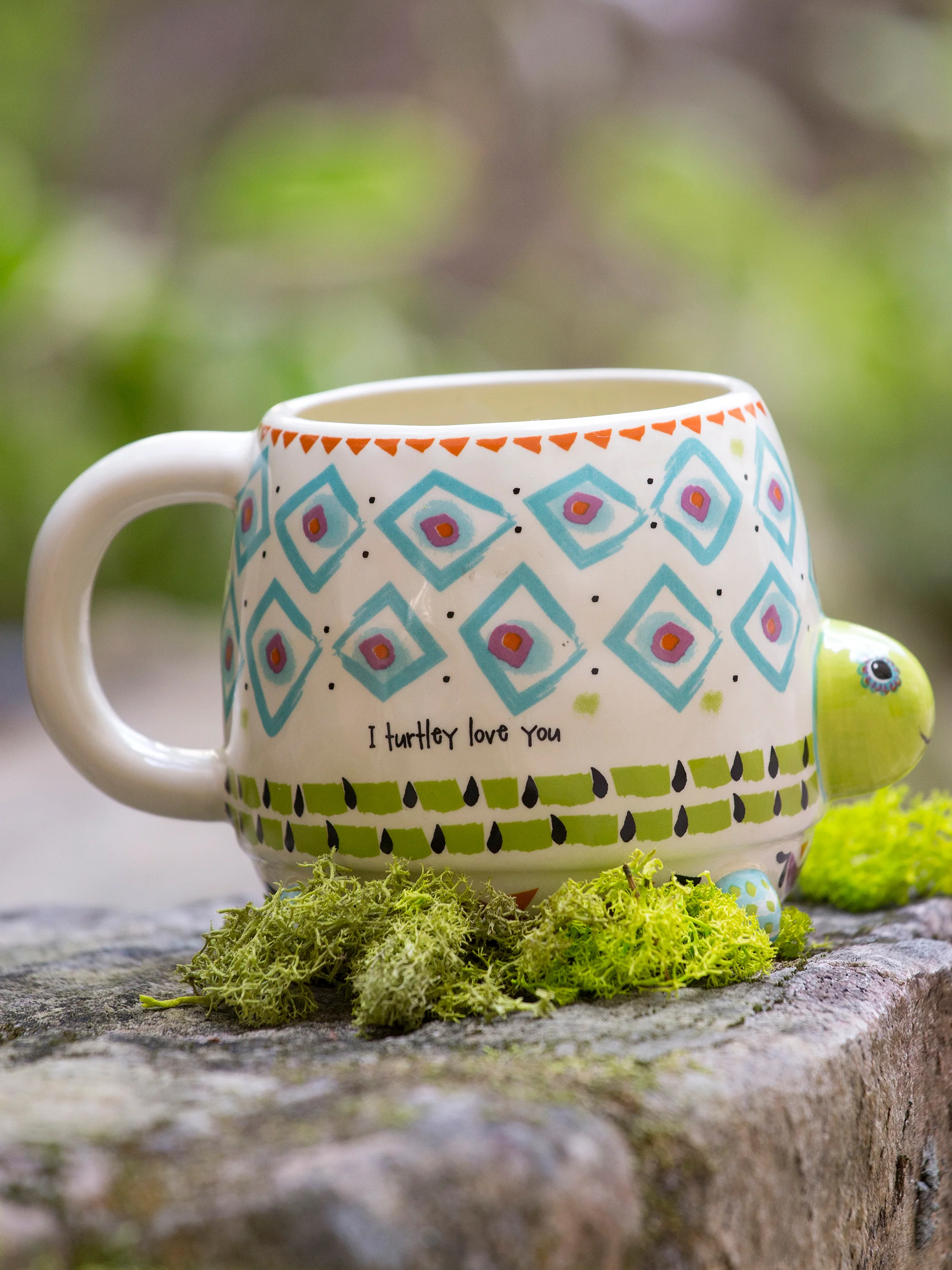Myrtle The Turtle | Folk Art Coffee Mug by Natural Life 075