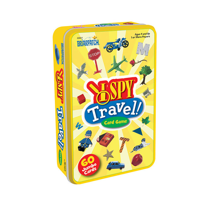 I Spy Travel Card Game in Yellow Tin