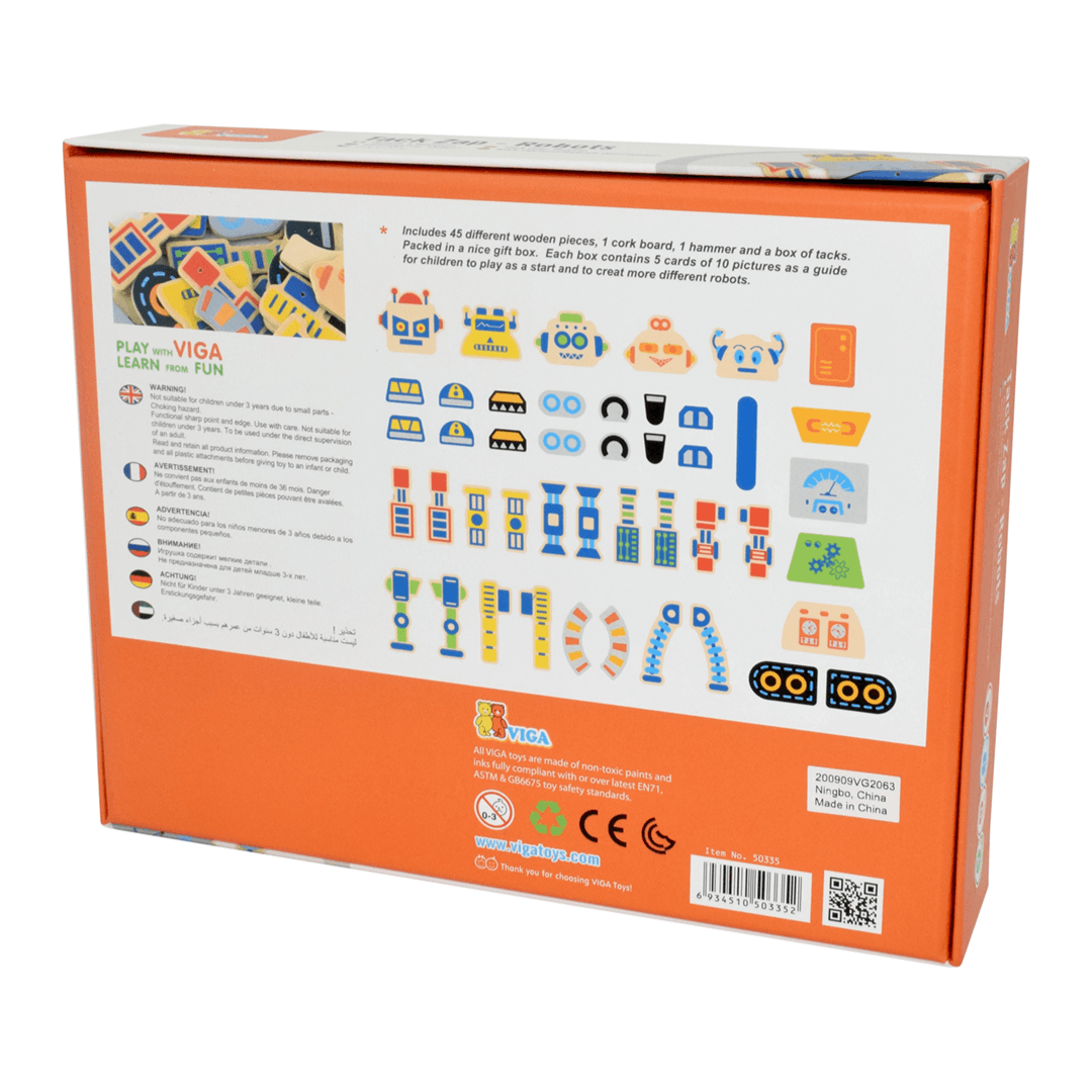 Tack Zap Set Robot Kids Wooden Toys Adventure Awaits