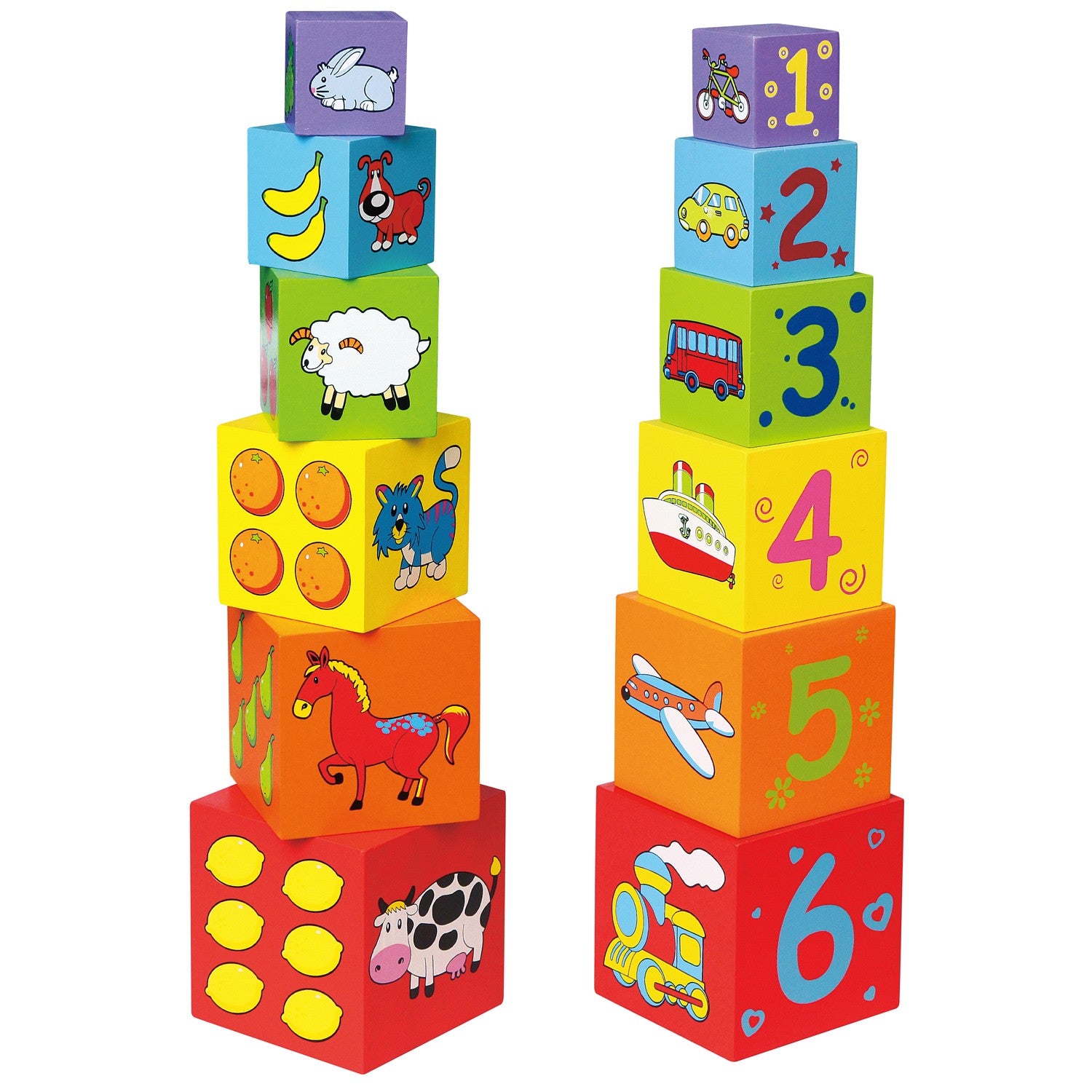 VIGA Toys | Nesting & Stacking Blocks | Colourful