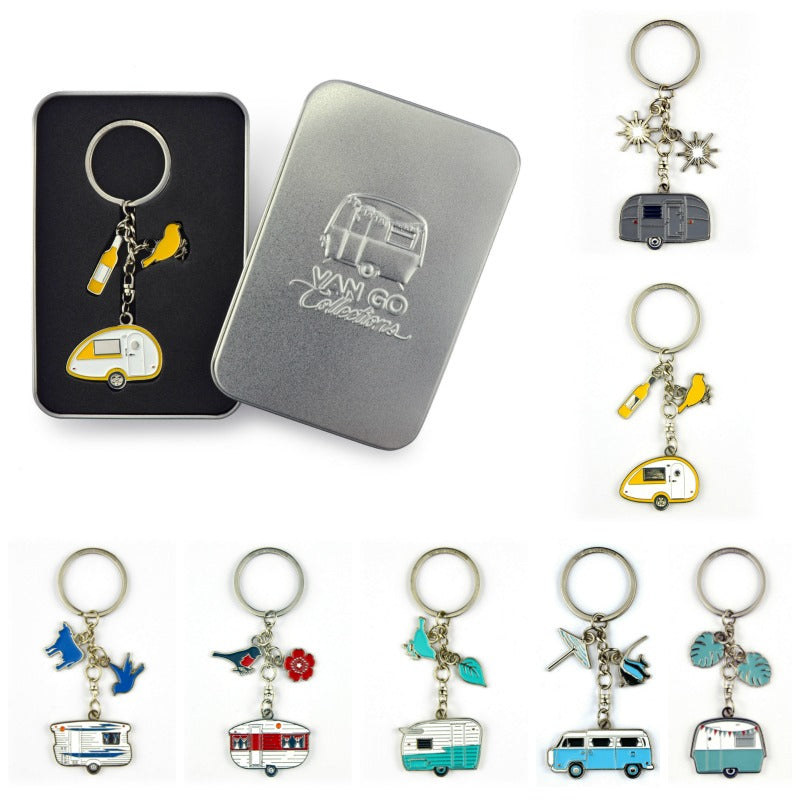 Van Go Collections Key Rings | Various Caravan & RV Themed Designs & Colours