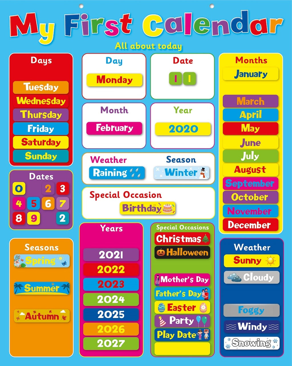 My First Calendar | Magnetic Chart by Buddy & Barney
