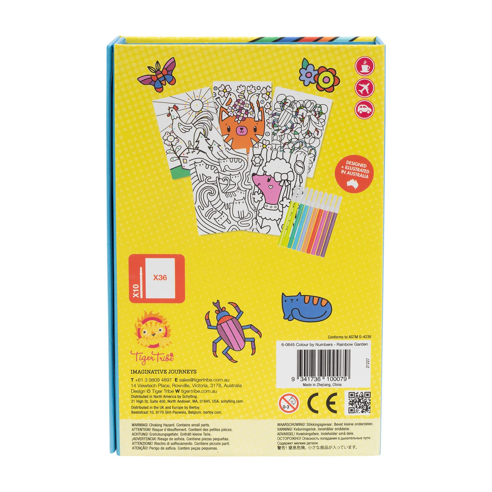 Tiger Tribe Colour by Numbers | Rainbow Garden