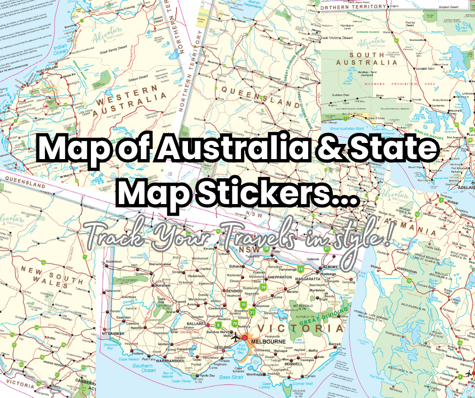 Map of Australia & State Stickers – Track Your Travels, Teach Geography & Style Your Space