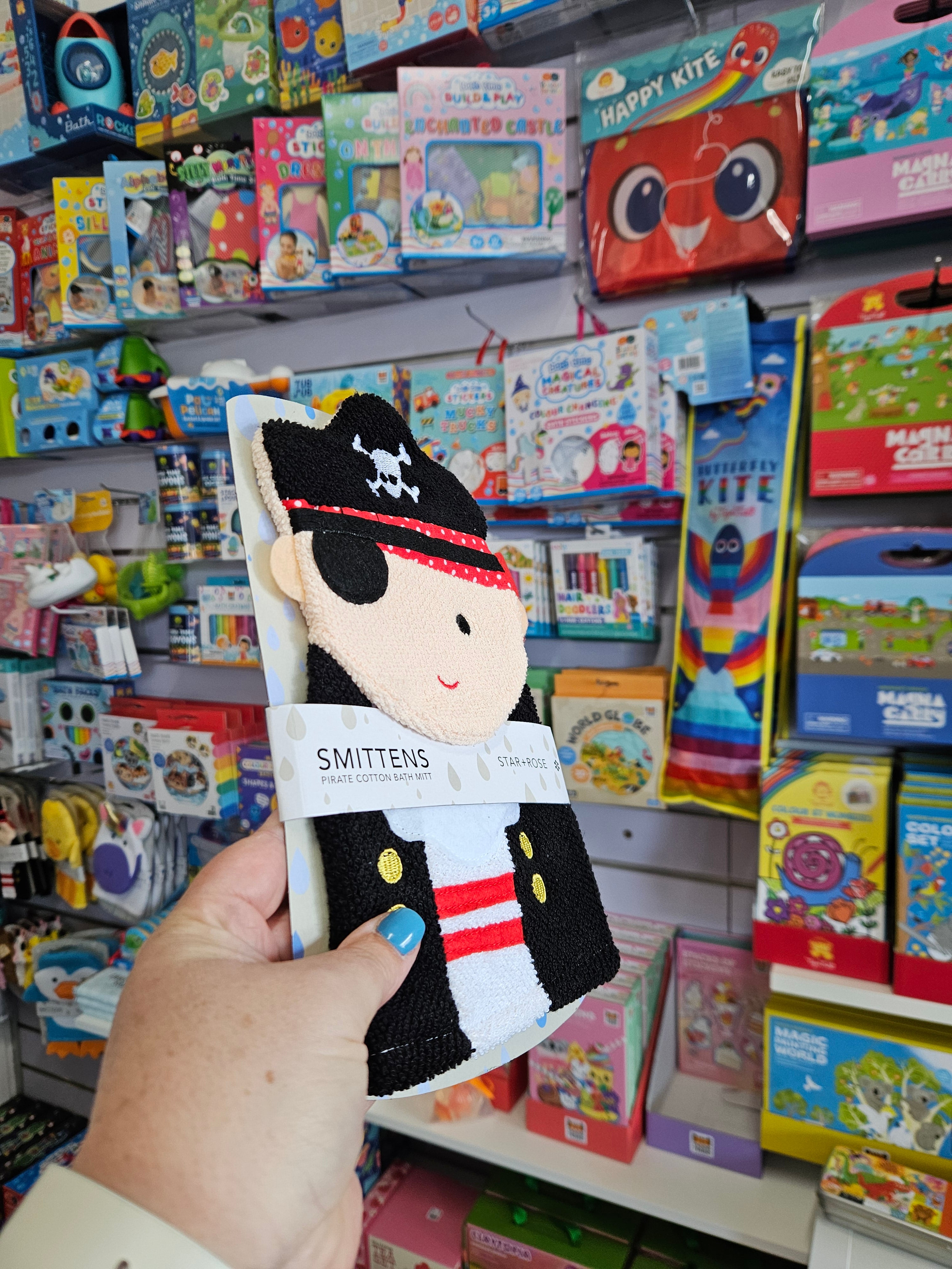 Star + Rose Bath Mitt | Pirate