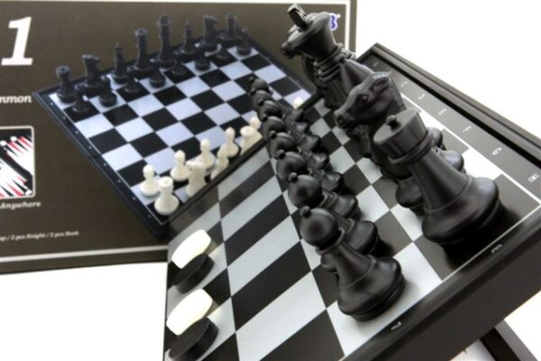 PRE ORDER 3-in-1 Magnetic and Folding Chess Checkers Backgammon