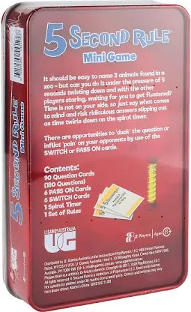 5 Second Rule Mini Game in a Tin