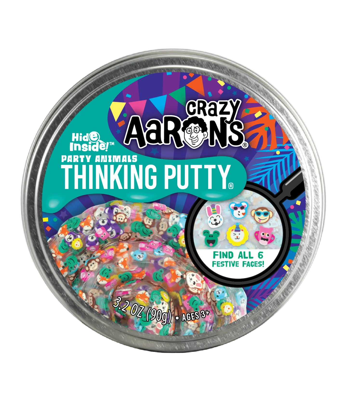 Crazy Aaron's Thinking Putty | 4" Tin | Hide Inside Collection