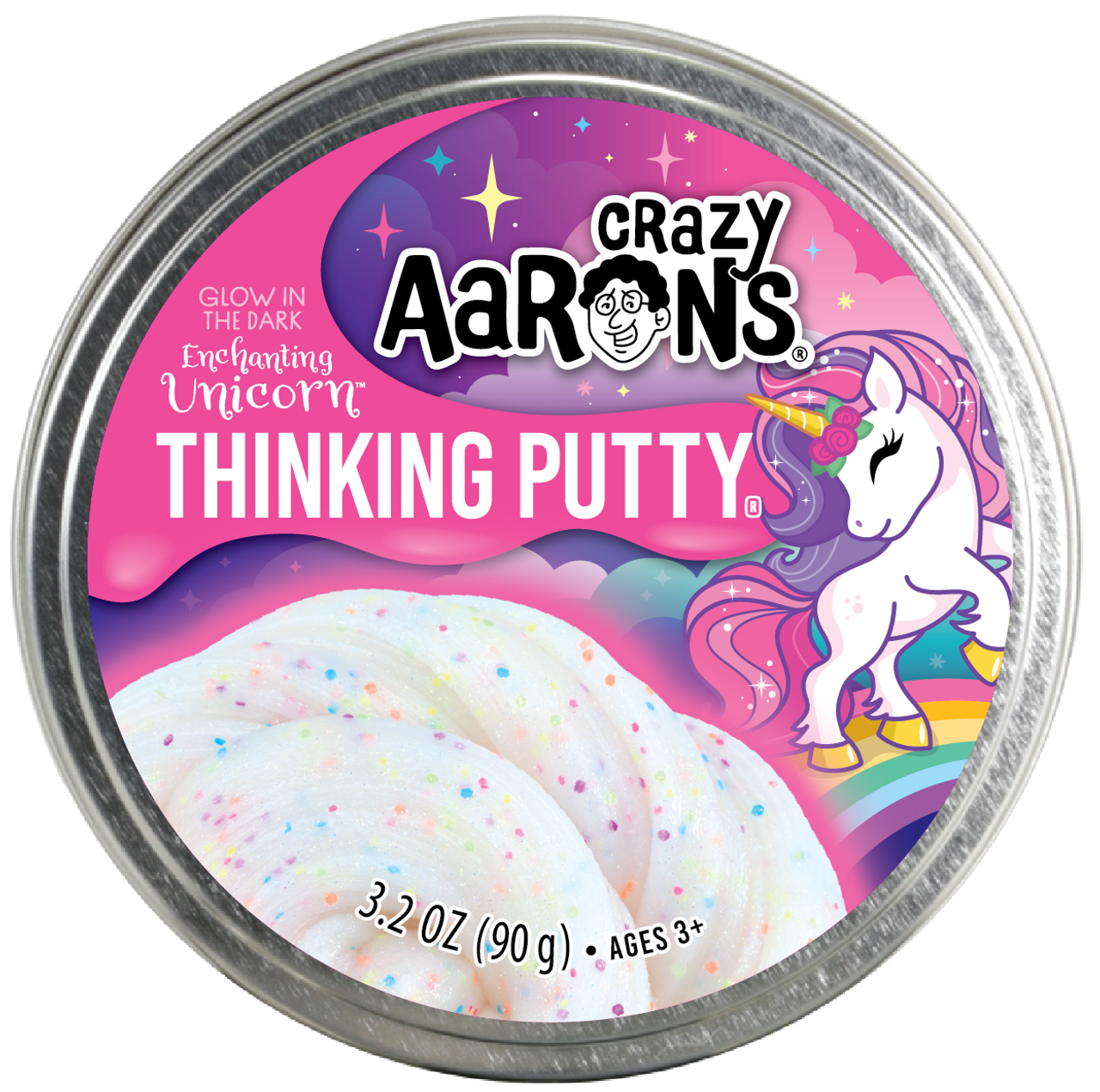 Crazy Aaron's Thinking Putty | 4" Tin | Glowbrights
