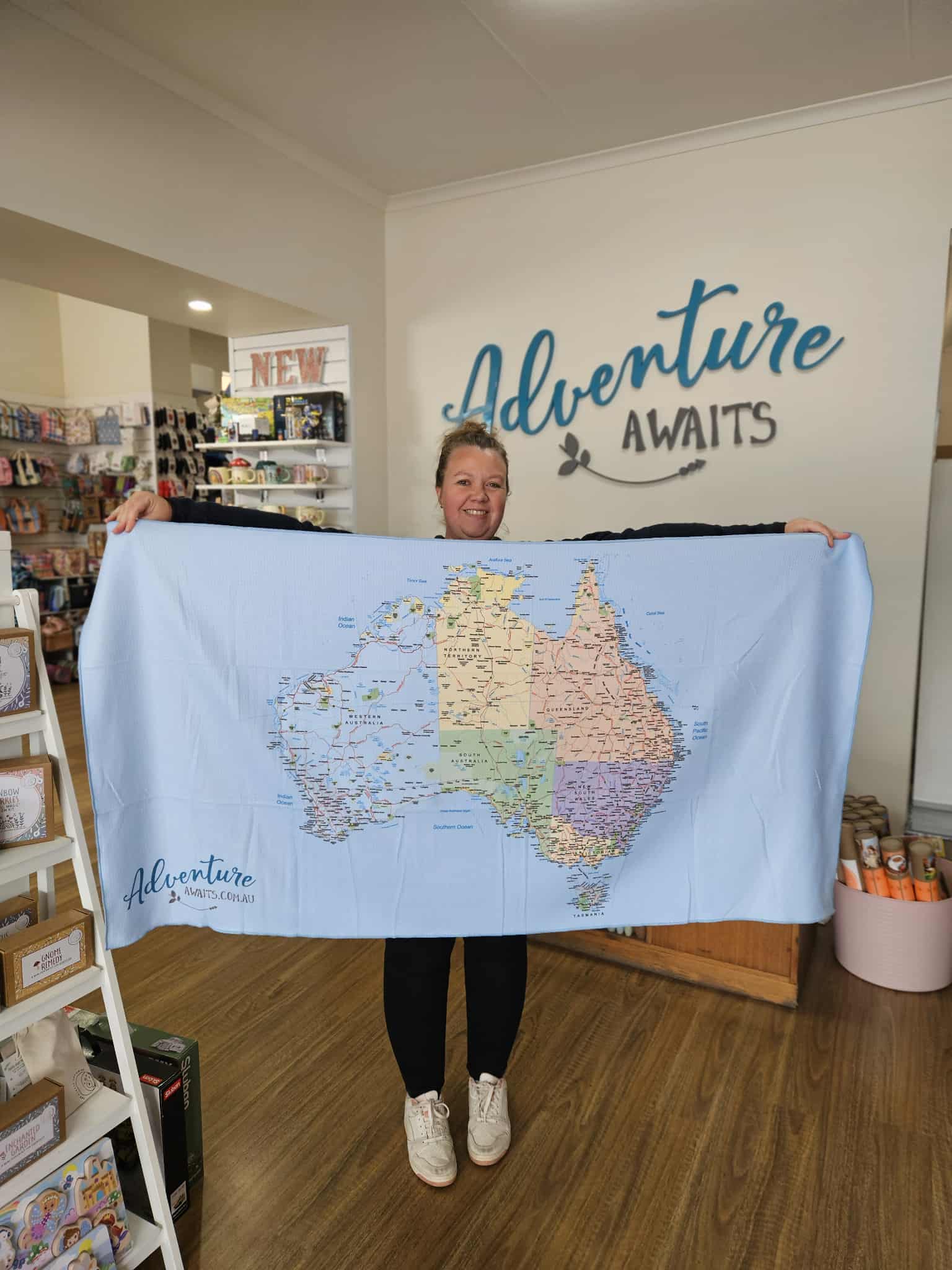 Eco Sand Free Beach Towel | Map of Australia