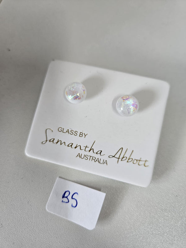 Samantha Abbott Glass Earrings on table