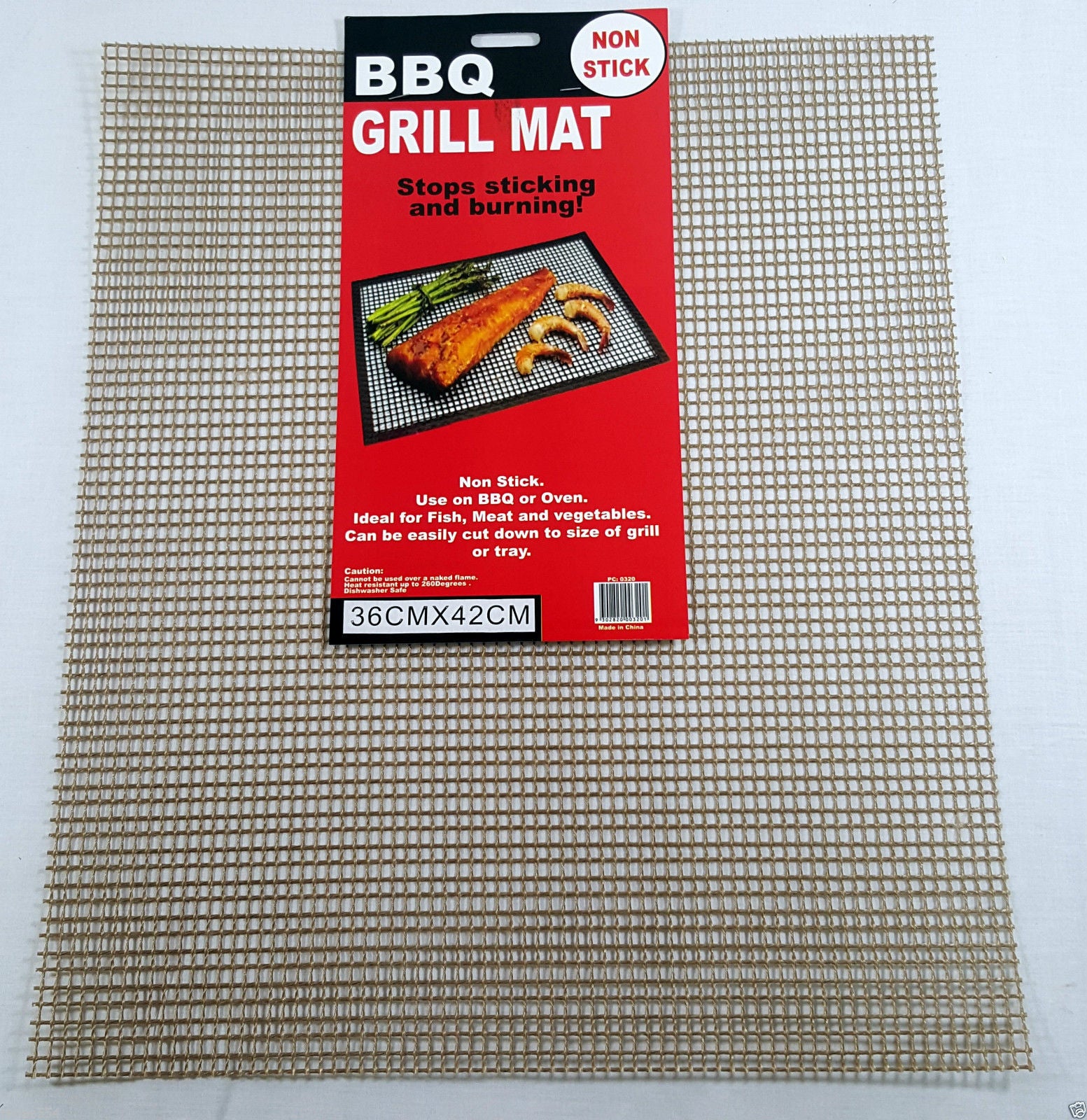 BBQ Mesh Rectangle Mat - Non Stick
