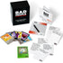 Bad People party game open box with cards, score pad, pencil and player guide Adventure Awaits