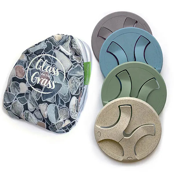 Glass on the Grass Slide on Coasters