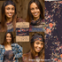 Boho Bandeau Black Red Bouquets print on girl wearing in different ways