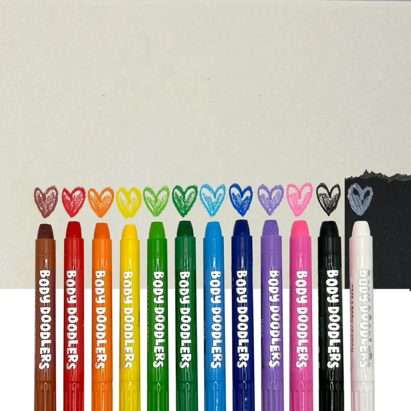 Ooly Body Doodlers | Face & Body Crayons Set of 12