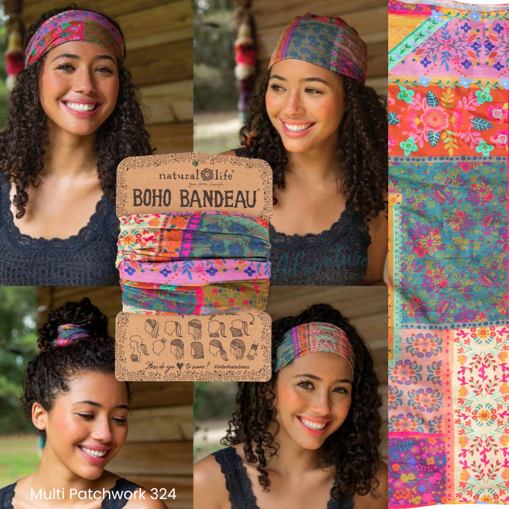 Boho Bandeau Headband | Natural Life | Multi-Way Hair & Neck Wrap