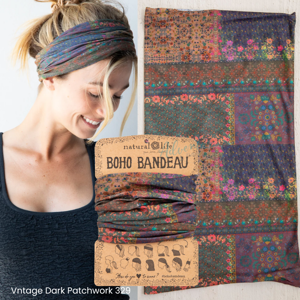 Boho Bandeau Headband | Natural Life | Multi-Way Hair & Neck Wrap