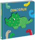 Dinosaur silicone pop it board book with green dinosaur, fun sensory toy for kids travelling — Adventure Awaits