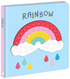 Rainbow silicone pop it board book with colourful bubbles and raindrops, calming kids travel toy — Adventure Awaits