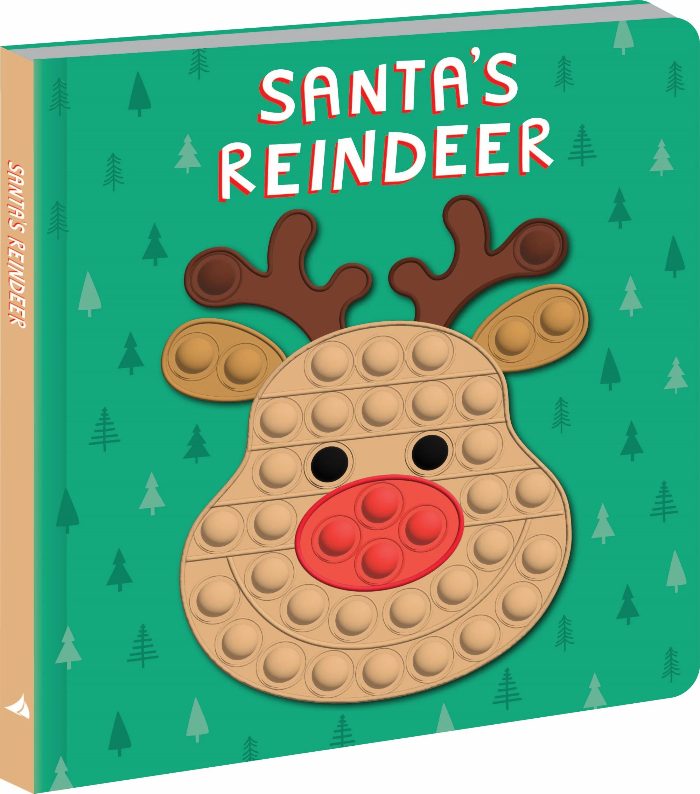 Santa’s Reindeer silicone pop it board book, festive sensory toy for kids travelling — Adventure Awaits
