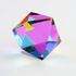 CMY Cube The Motus with vivid pink, blue and yellow geometric reflections, Adventure Awaits