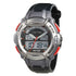 Black and silver Cactus analogue-digital kids' watch with red buttons and 100m water resistance, Adventure Awaits
