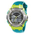 Green and teal Cactus analogue-digital kids' watch with silver bezel and 100m water resistance, Adventure Awaits