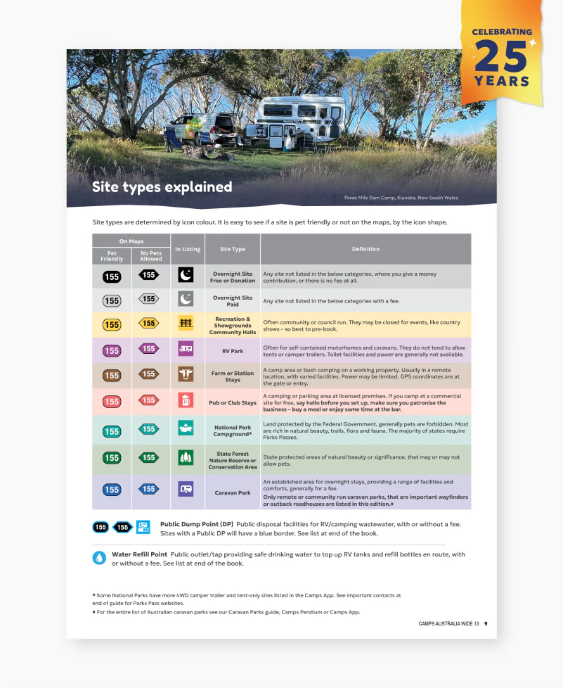 PRE ORDER Camps 13 Camping Guide | B4 Size Easy to Read