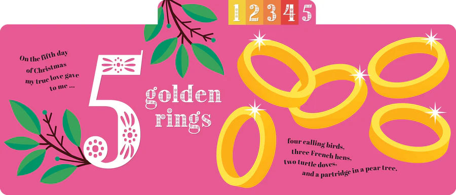 Chunky Tabbed Board Book | The Twelve Days of Christmas