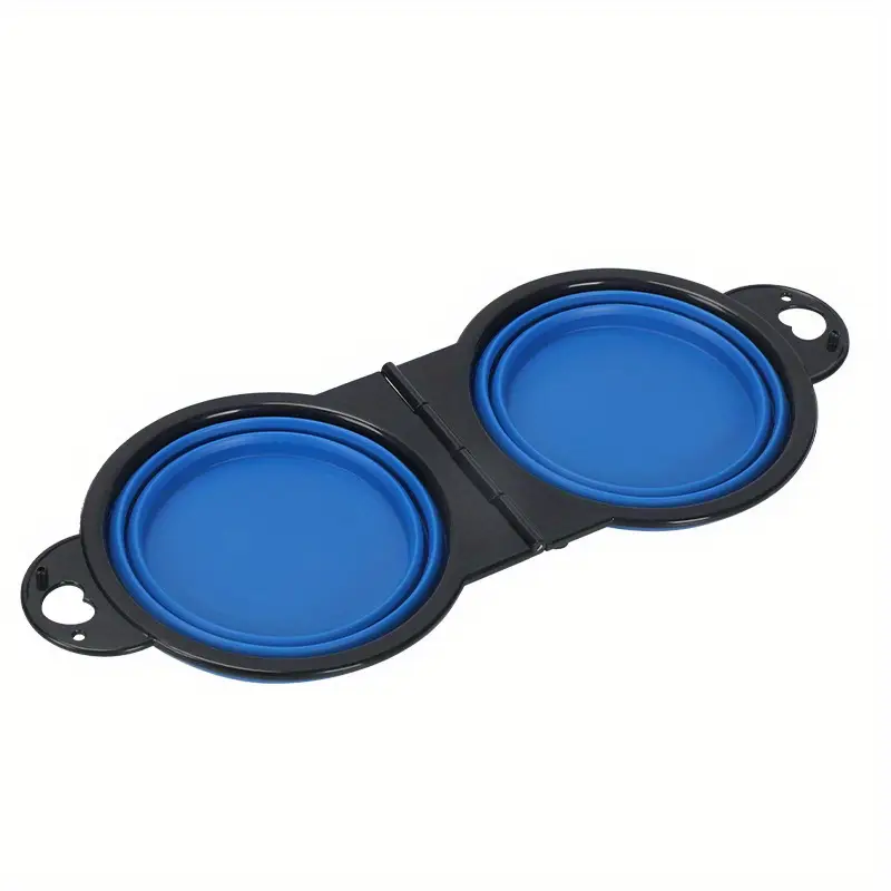 Travel Collapsible Foldable Double Pet Bowl