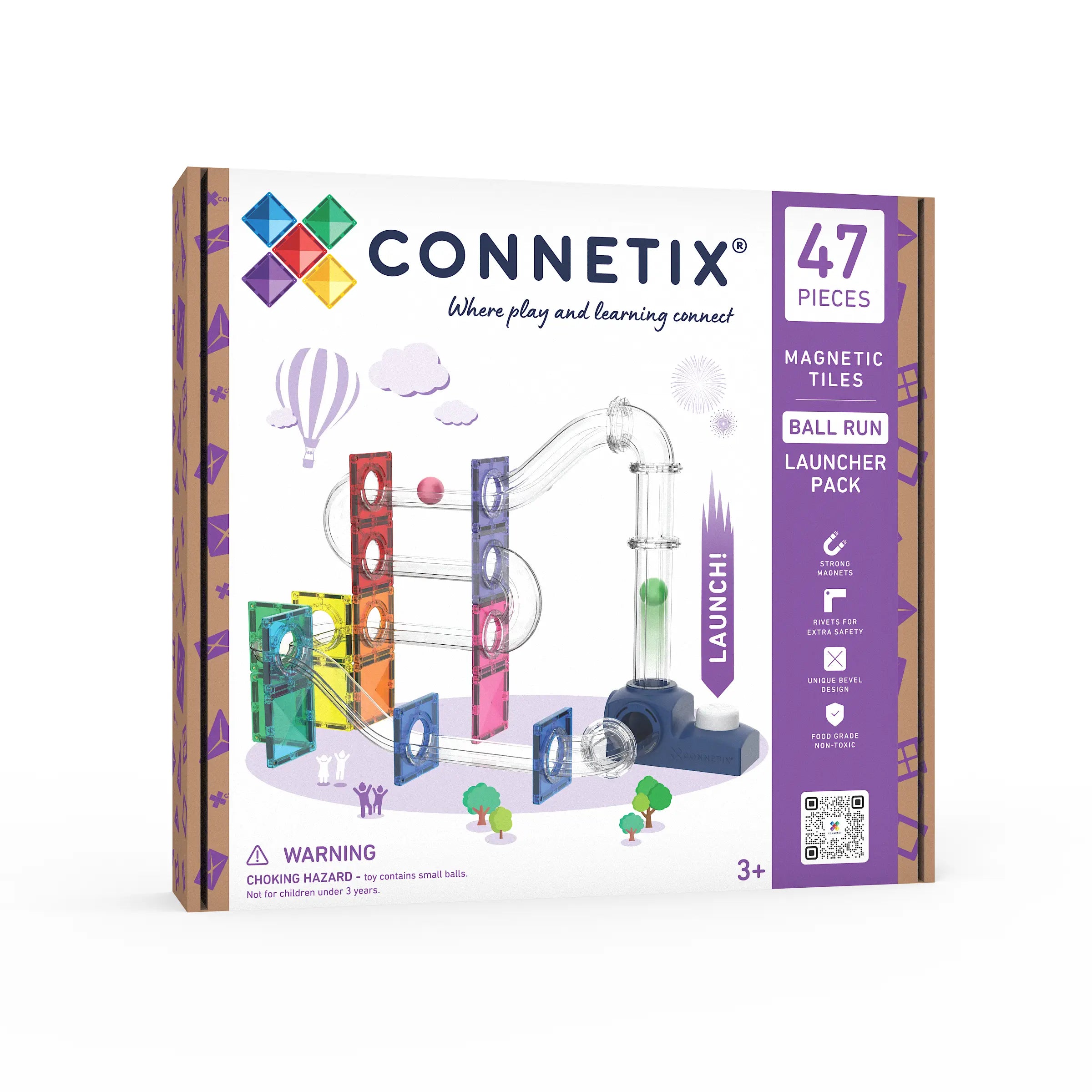 Connetix | Ball Run Launcher Pack 47 Piece