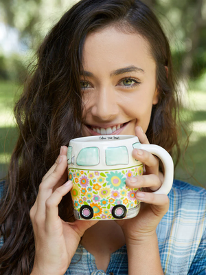 Daisy The Van | Folk Art Coffee Mug by Natural  Life 245
