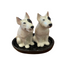Ceramic bull terrier salt and pepper shakers