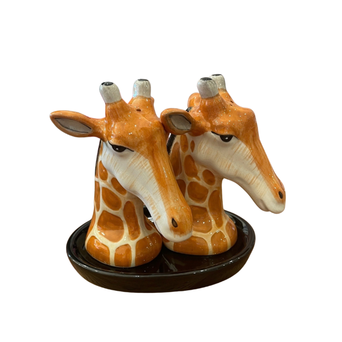 Ceramic Giraffe salt and pepper shakers