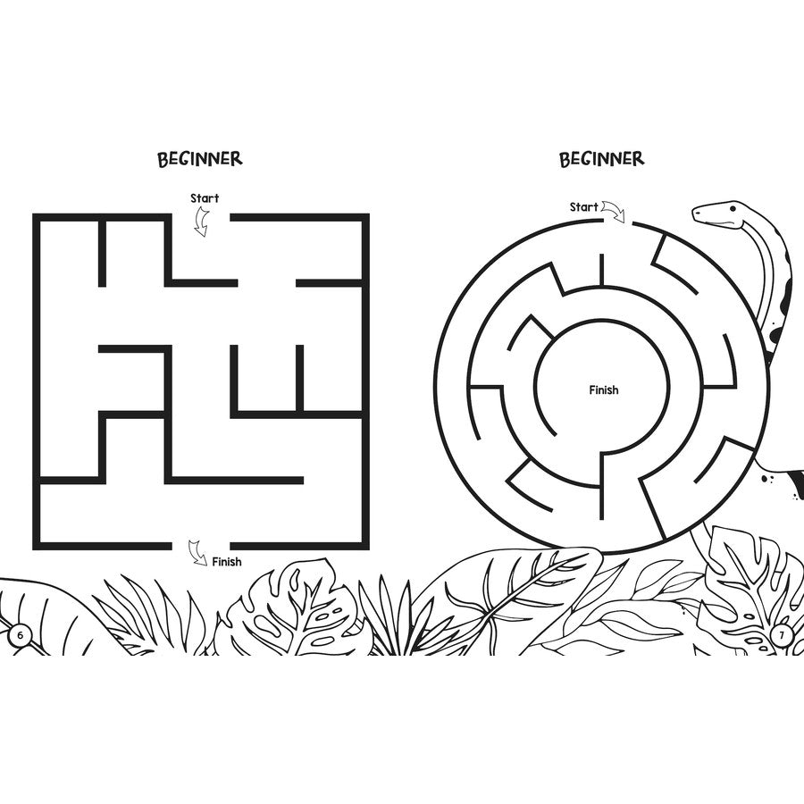 Dinosaur Colouring And Maze Book