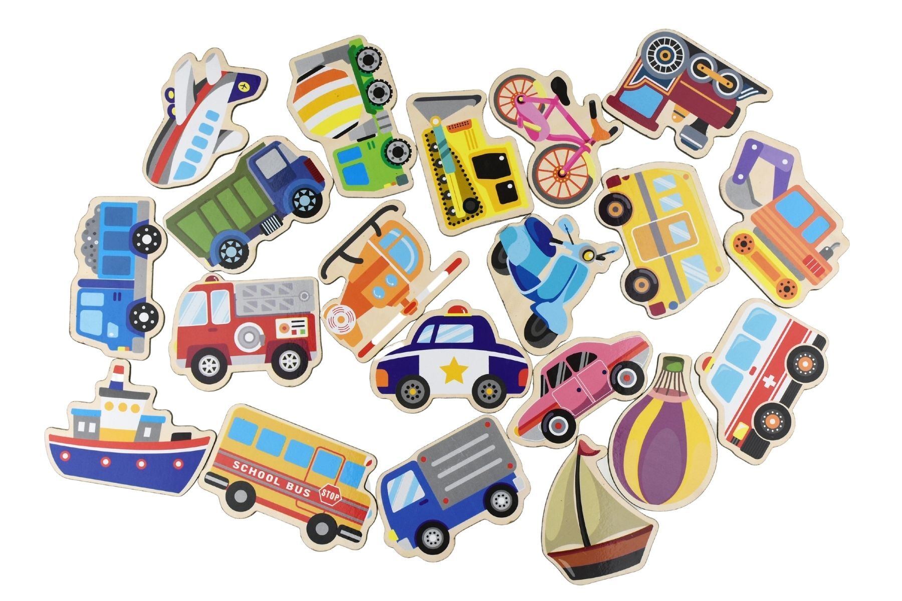 Fridge Friends Magnetic | Transport Vehicles 20 pcs