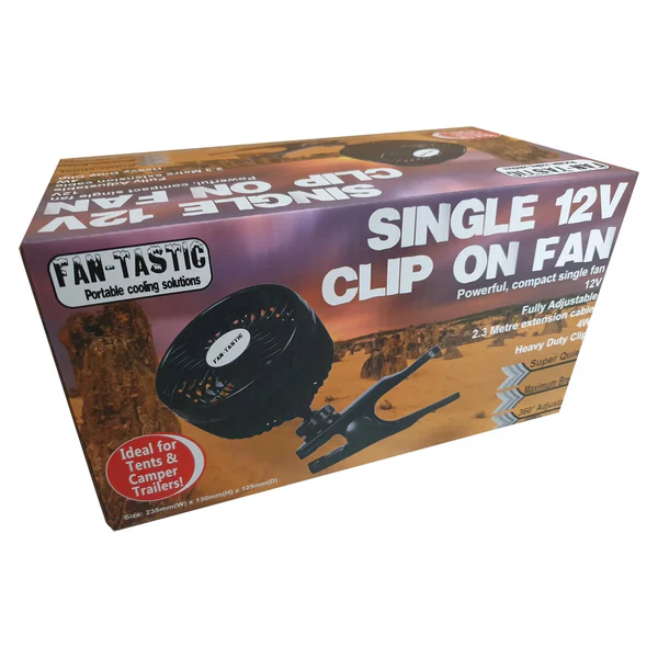 12V Fan-Tastic Single Clip On Fan
