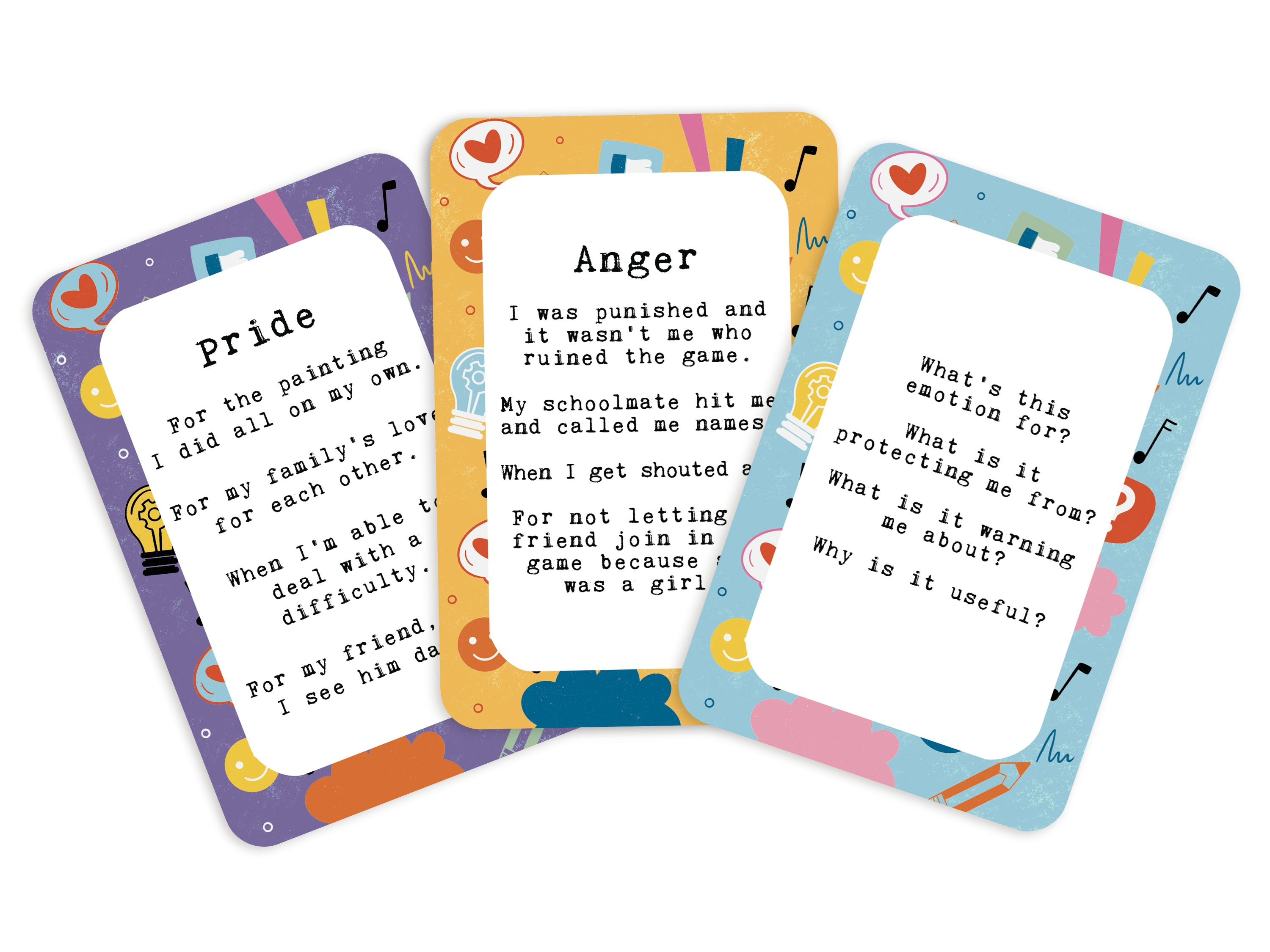 Flash cards lets talk about emotions