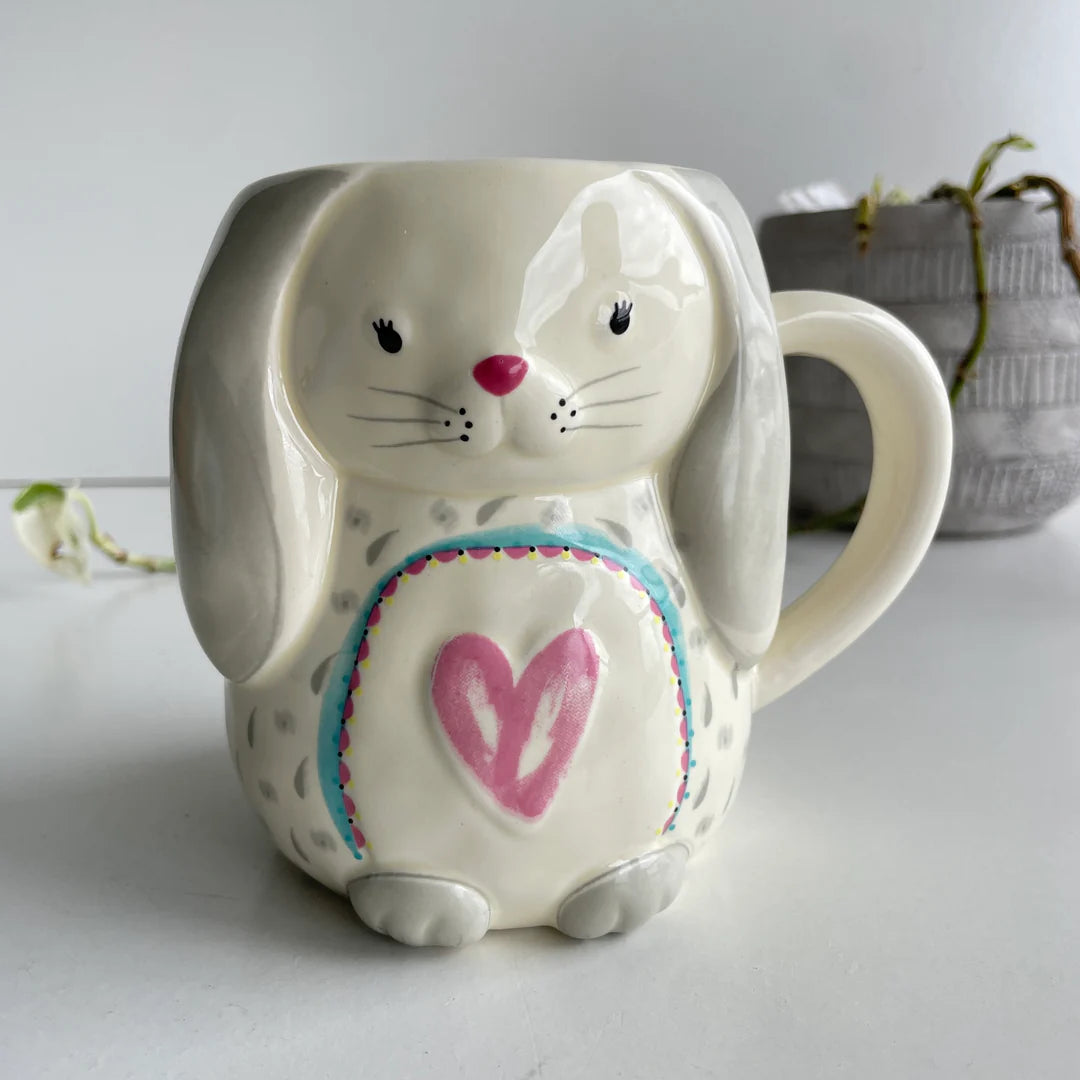 Bunny Mug | Folk Art Coffee Mug by Natural Life 288