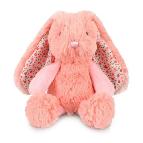pink blossom frankie bunny sitting on white background