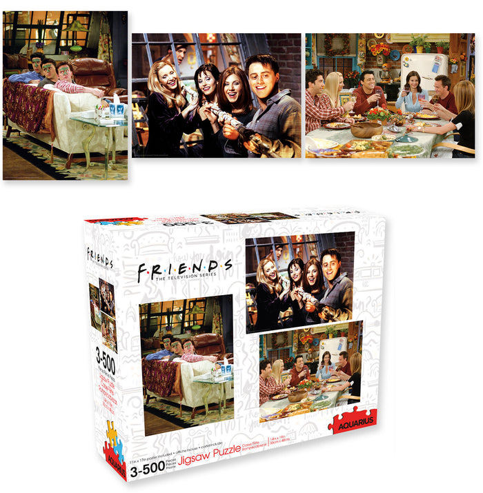 Friends 500 pc Jigsaw 3 Puzzles in 1