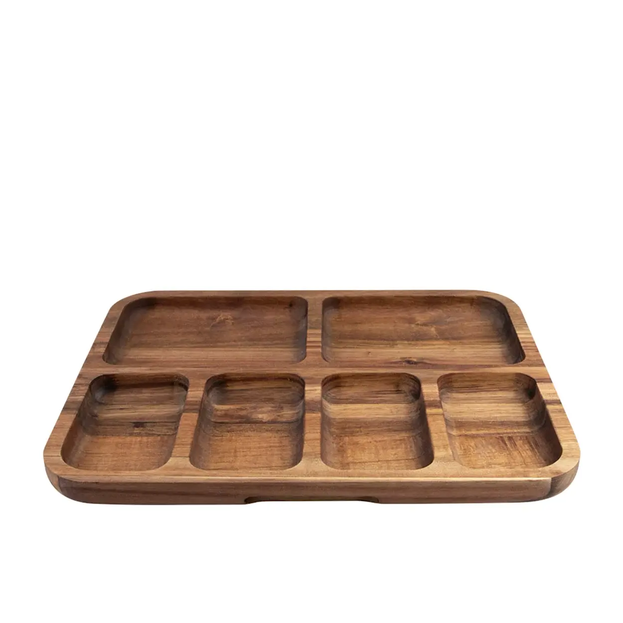 Wooden Grazing Box with Lid | 6 Compartment | Alfresco Lane